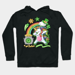 Lepricorn Leprechaun Dabbing Unicorn Girls St Patricks Day Hoodie